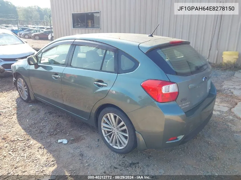 JF1GPAH64E8278150 2014 Subaru Impreza 2.0I Limited