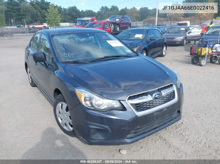 2014 Subaru Impreza 2.0I VIN: JF1GJAA66EG022416 Lot: 40298307