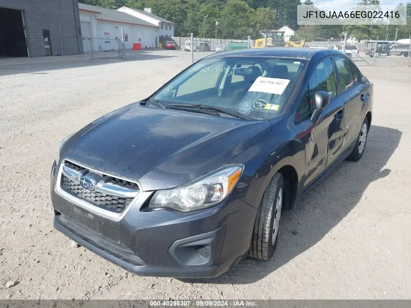 2014 Subaru Impreza 2.0I VIN: JF1GJAA66EG022416 Lot: 40298307