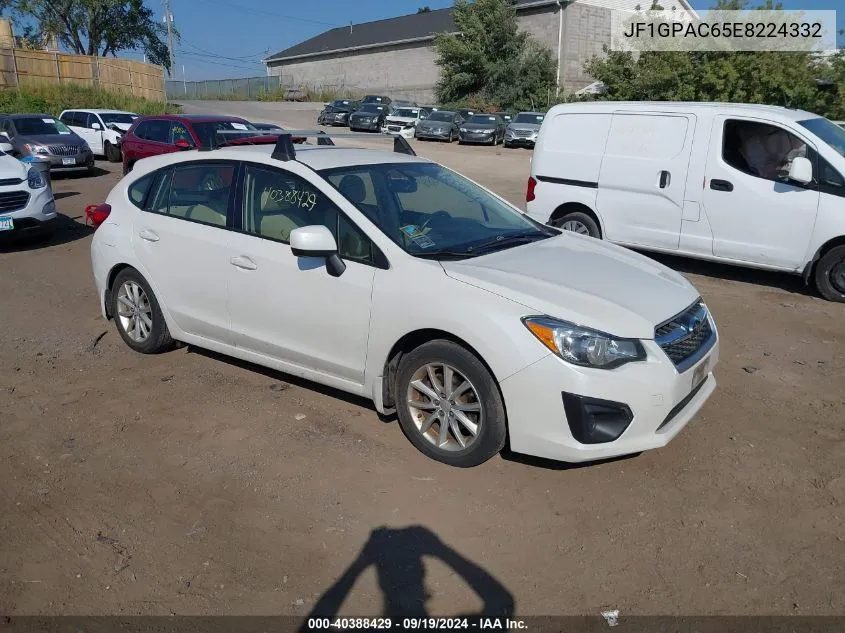 2014 Subaru Impreza 2.0I Premium VIN: JF1GPAC65E8224332 Lot: 40388429