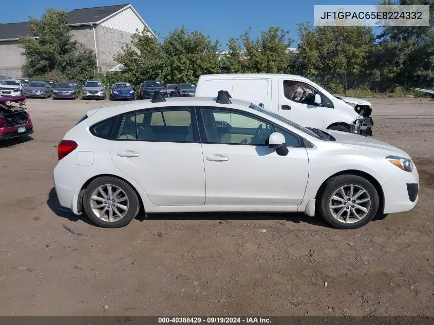 2014 Subaru Impreza 2.0I Premium VIN: JF1GPAC65E8224332 Lot: 40388429