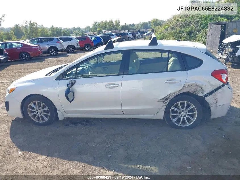 2014 Subaru Impreza 2.0I Premium VIN: JF1GPAC65E8224332 Lot: 40388429