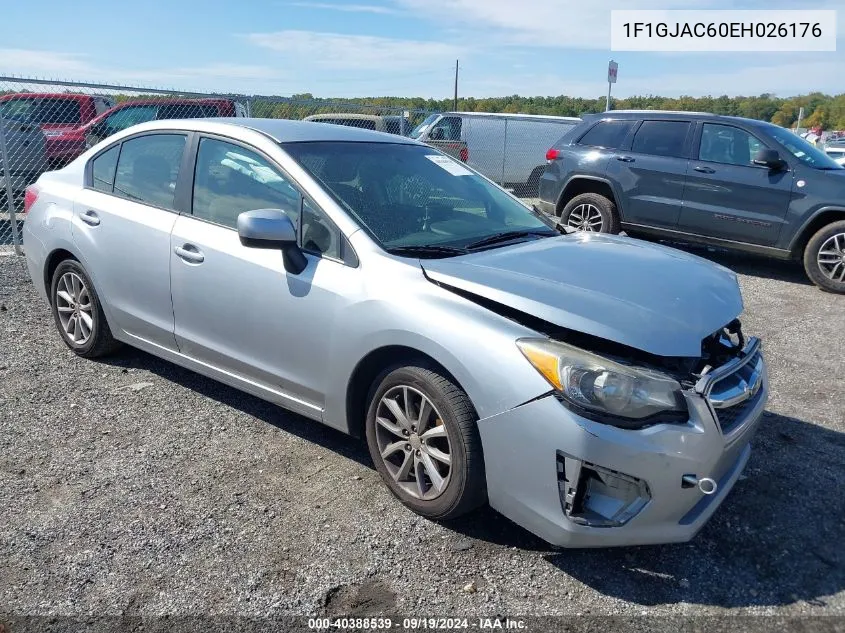 2014 Subaru Impreza VIN: 1F1GJAC60EH026176 Lot: 40388539