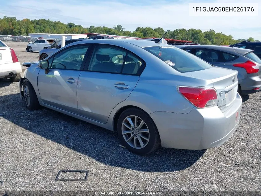 2014 Subaru Impreza VIN: 1F1GJAC60EH026176 Lot: 40388539