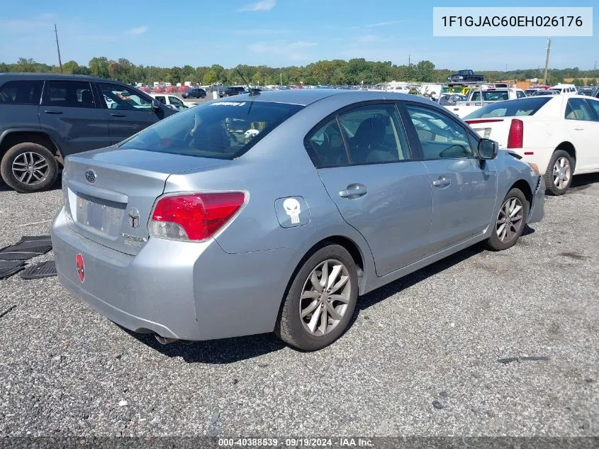 2014 Subaru Impreza VIN: 1F1GJAC60EH026176 Lot: 40388539