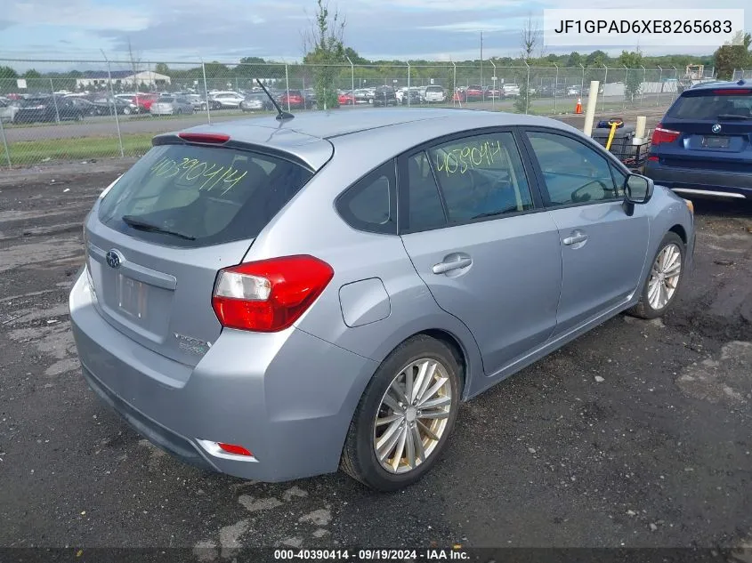 2014 Subaru Impreza 2.0I Premium VIN: JF1GPAD6XE8265683 Lot: 40390414