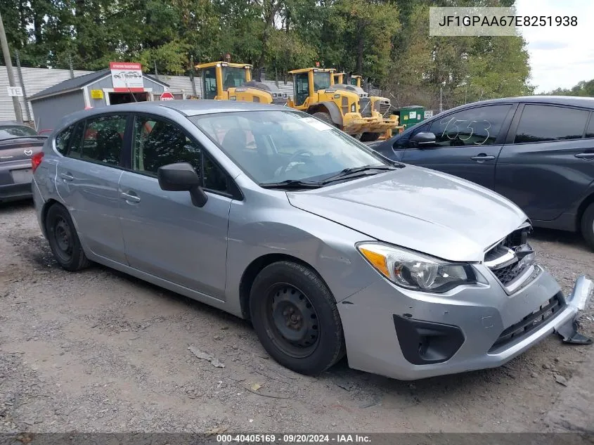 2014 Subaru Impreza 2.0I VIN: JF1GPAA67E8251938 Lot: 40405169