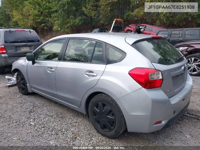 2014 Subaru Impreza 2.0I VIN: JF1GPAA67E8251938 Lot: 40405169