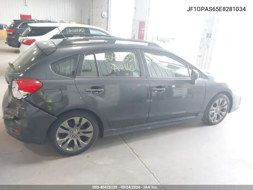 2014 Subaru Impreza 2.0I Sport Limited VIN: JF1GPAS65E8281034 Lot: 40429339