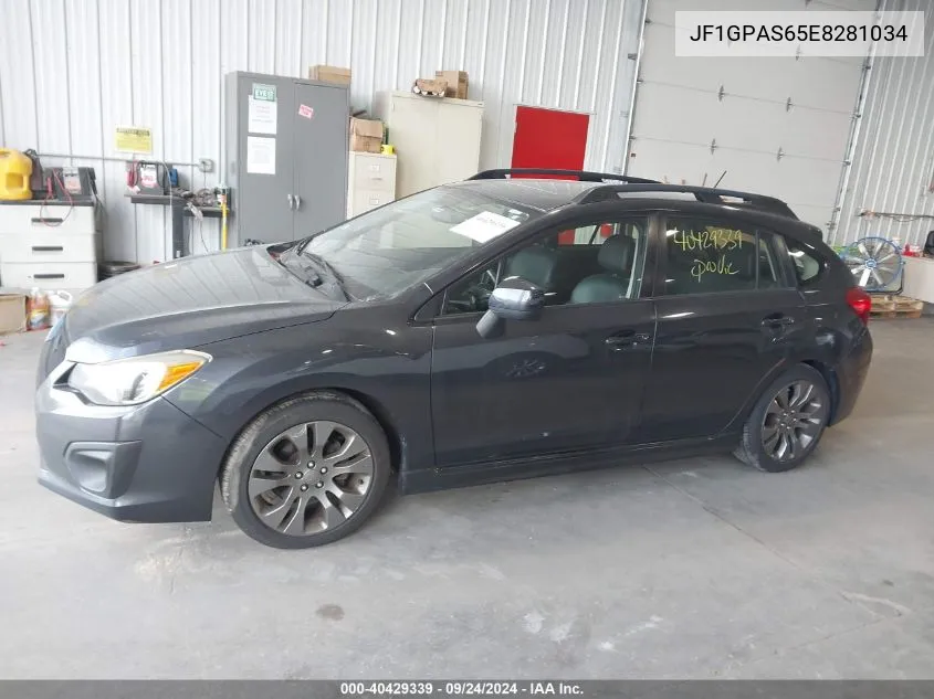 2014 Subaru Impreza 2.0I Sport Limited VIN: JF1GPAS65E8281034 Lot: 40429339