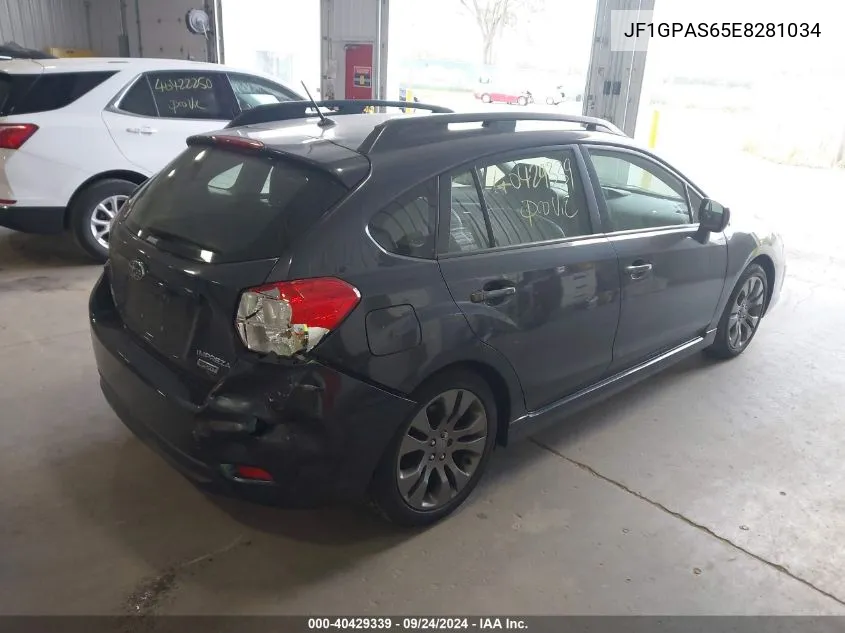 2014 Subaru Impreza 2.0I Sport Limited VIN: JF1GPAS65E8281034 Lot: 40429339