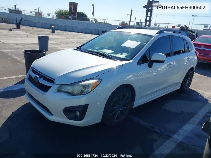 2014 Subaru Impreza 2.0I Sport Premium VIN: JF1GPAL65EH300602 Lot: 40684734