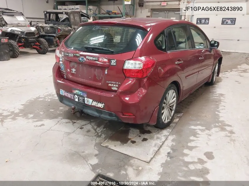 JF1GPAG6XE8243890 2014 Subaru Impreza 2.0I Limited