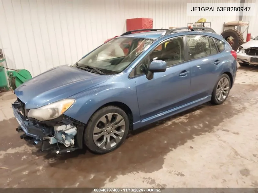 2014 Subaru Impreza 2.0I Sport Premium VIN: JF1GPAL63E8280947 Lot: 40797400