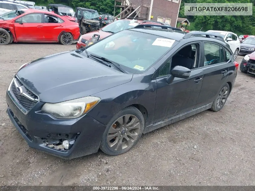 2015 Subaru Impreza 2.0I Sport Premium VIN: JF1GPAT6XF8206698 Lot: 39722296