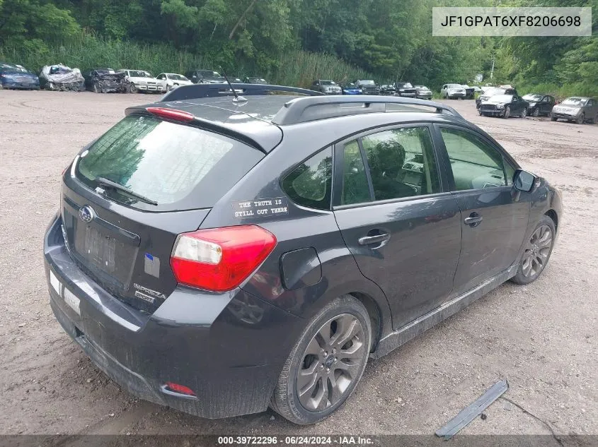 2015 Subaru Impreza 2.0I Sport Premium VIN: JF1GPAT6XF8206698 Lot: 39722296