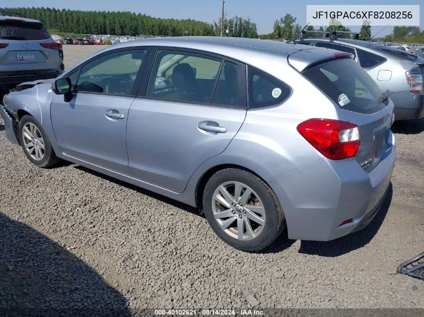 2015 Subaru Impreza 2.0I Premium VIN: JF1GPAC6XF8208256 Lot: 40102621