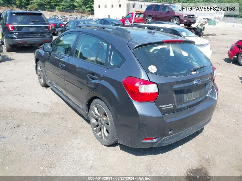 2015 Subaru Impreza 2.0I Sport Limited VIN: JF1GPAV65F8292158 Lot: 40142051