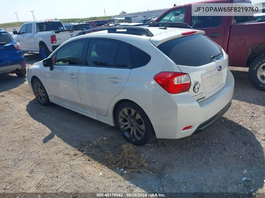 2015 Subaru Impreza 2.0I Sport Limited VIN: JF1GPAW65F8219760 Lot: 40179562