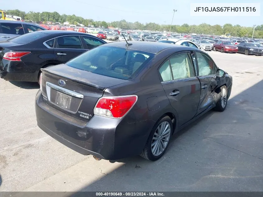 2015 Subaru Impreza 2.0I Limited VIN: JF1GJAS67FH011516 Lot: 40190649