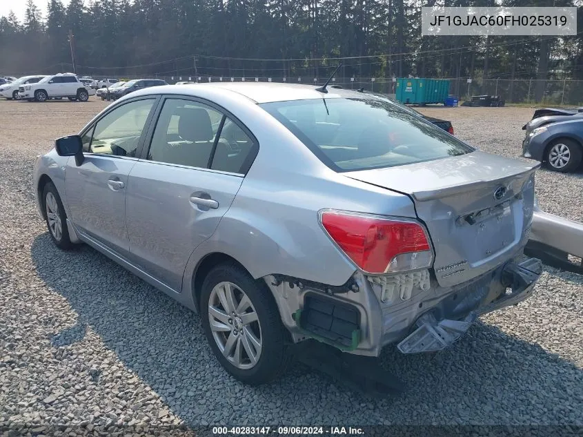 2015 Subaru Impreza 2.0I Premium VIN: JF1GJAC60FH025319 Lot: 40283147