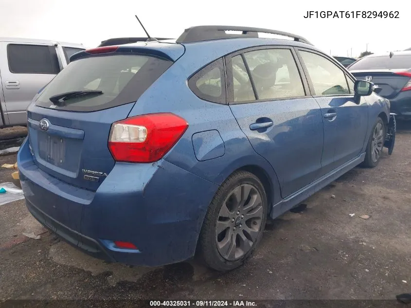 2015 Subaru Impreza Sport VIN: JF1GPAT61F8294962 Lot: 40325031