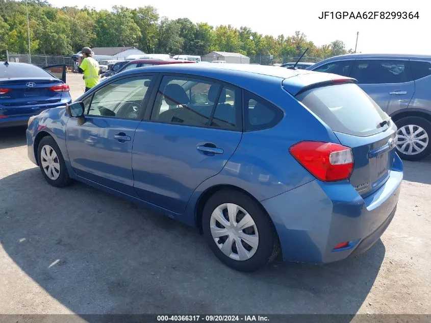 2015 Subaru Impreza 2.0I VIN: JF1GPAA62F8299364 Lot: 40366317