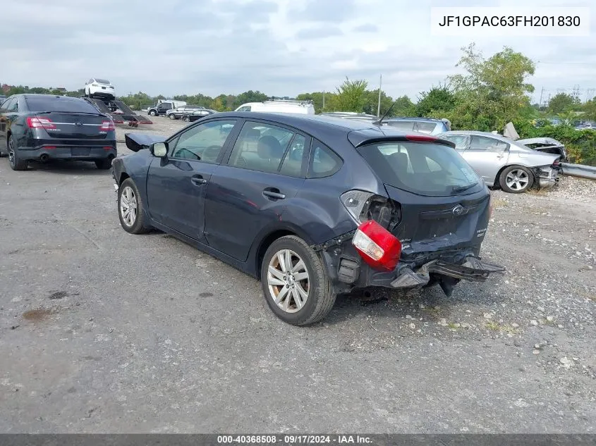 2015 Subaru Impreza 2.0I Premium VIN: JF1GPAC63FH201830 Lot: 40368508