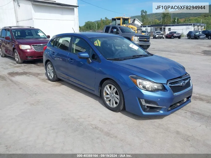 2015 Subaru Impreza 2.0I Premium VIN: JF1GPAC6XF8294944 Lot: 40388164