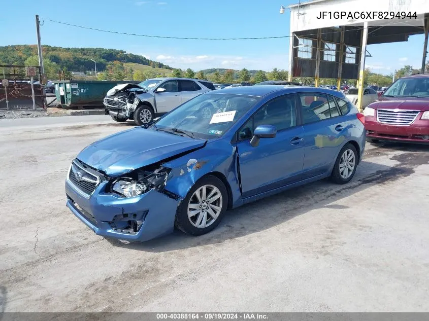 2015 Subaru Impreza 2.0I Premium VIN: JF1GPAC6XF8294944 Lot: 40388164