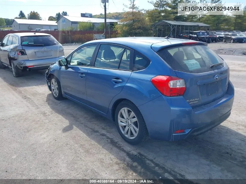 2015 Subaru Impreza 2.0I Premium VIN: JF1GPAC6XF8294944 Lot: 40388164