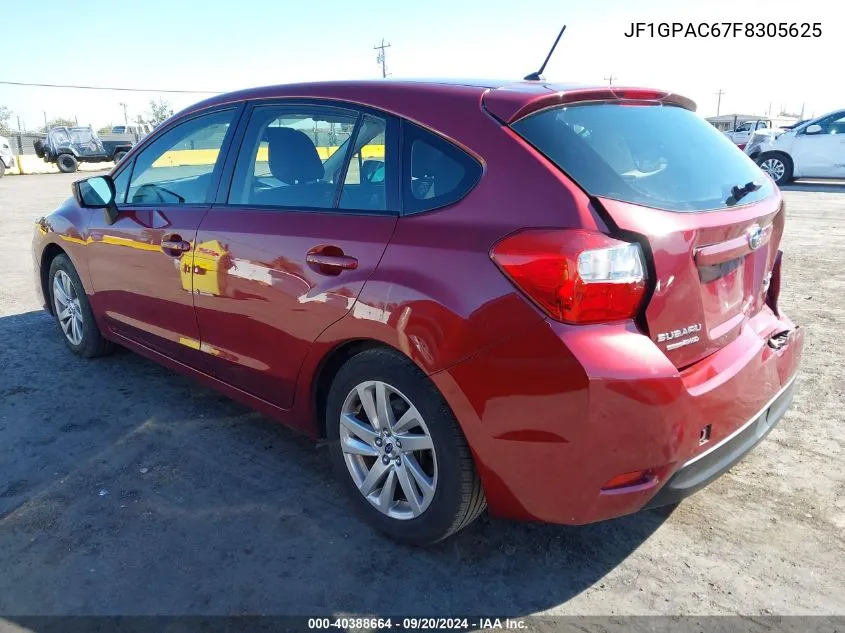 2015 Subaru Impreza 2.0I Premium VIN: JF1GPAC67F8305625 Lot: 40388664