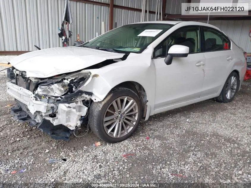 2015 Subaru Impreza 2.0I Premium VIN: JF1GJAK64FH022120 Lot: 40400527