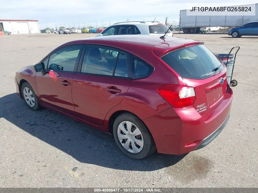 2015 Subaru Impreza 2.0I VIN: JF1GPAA68FG265824 Lot: 40595477