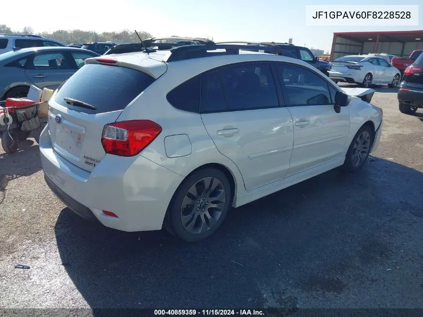 2015 Subaru Impreza 2.0I Sport Limited VIN: JF1GPAV60F8228528 Lot: 40859359