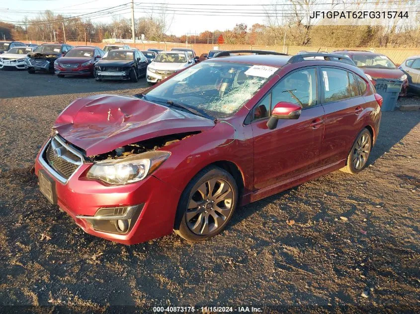 2015 Subaru Impreza 2.0I Sport Premium VIN: JF1GPAT62FG315744 Lot: 40873175