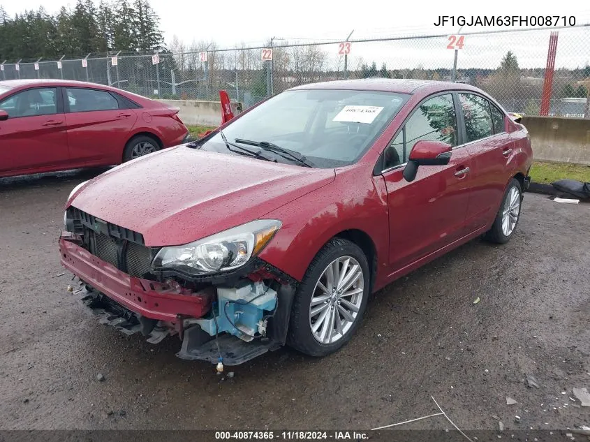 2015 Subaru Impreza 2.0I Limited VIN: JF1GJAM63FH008710 Lot: 40874365