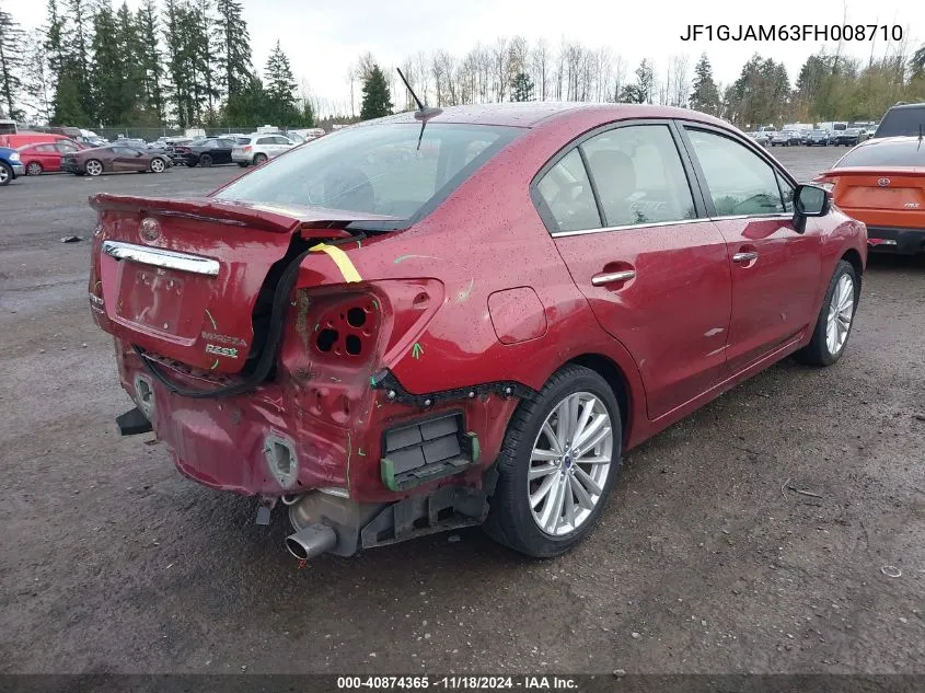 2015 Subaru Impreza 2.0I Limited VIN: JF1GJAM63FH008710 Lot: 40874365