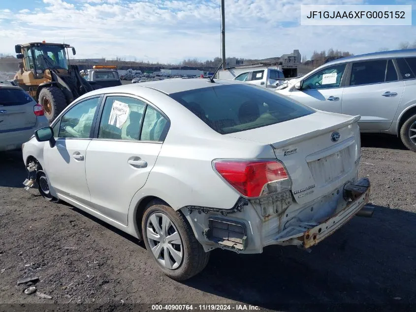 2015 Subaru Impreza 2.0I VIN: JF1GJAA6XFG005152 Lot: 40900764