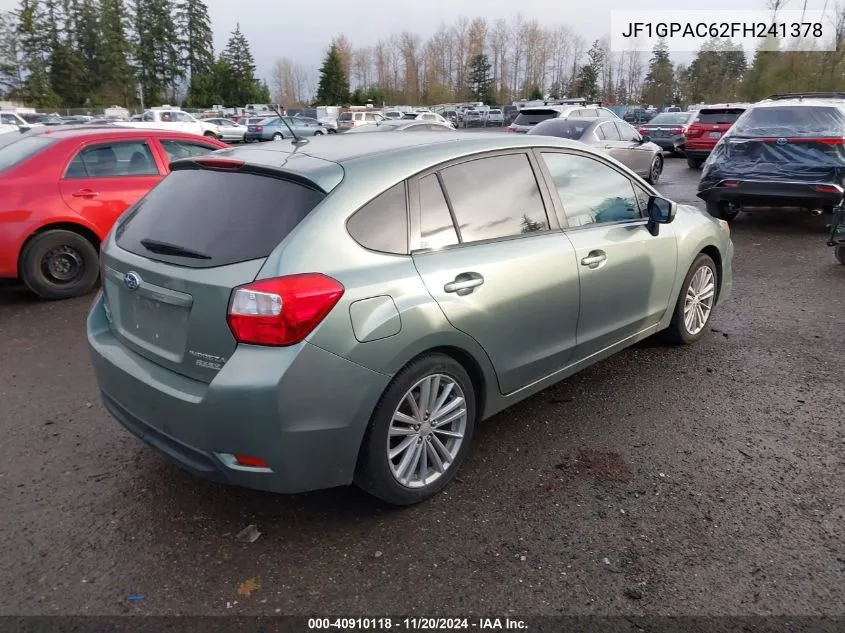 2015 Subaru Impreza 2.0I Premium VIN: JF1GPAC62FH241378 Lot: 40910118