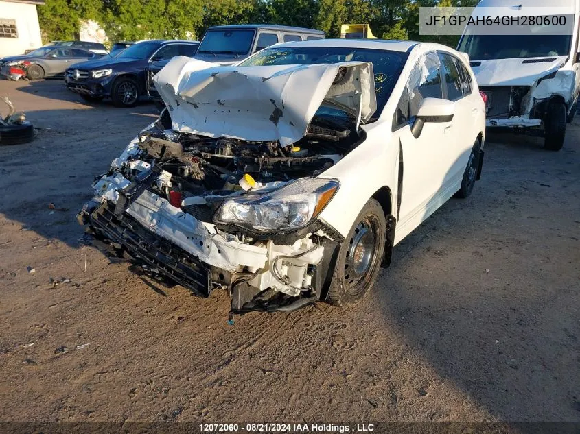 2016 Subaru Impreza VIN: JF1GPAH64GH280600 Lot: 12072060