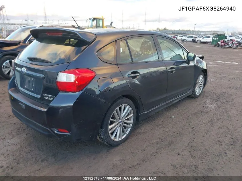 2016 Subaru Impreza Premium Plus VIN: JF1GPAF6XG8264940 Lot: 12152578