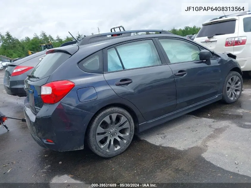 2016 Subaru Impreza 2.0I Sport Premium VIN: JF1GPAP64G8313564 Lot: 39531689