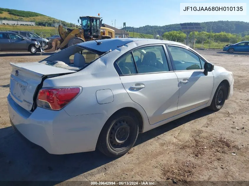 2016 Subaru Impreza 2.0I VIN: JF1GJAA68GH010135 Lot: 39642994