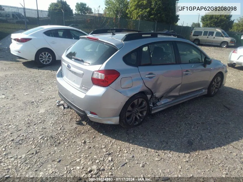 JF1GPAP62G8208098 2016 Subaru Impreza 2.0I Sport Premium