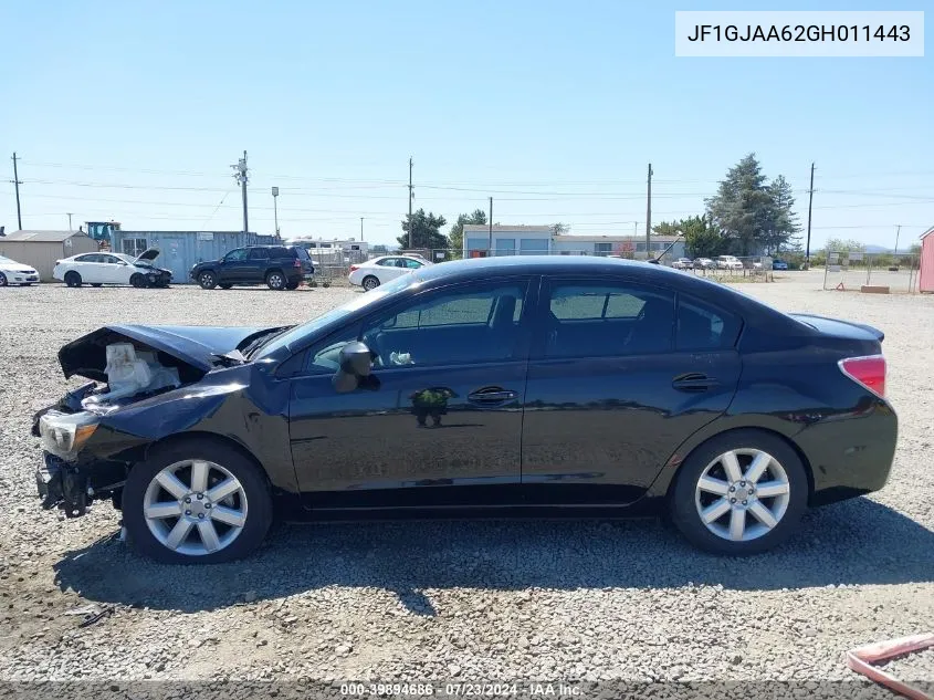 2016 Subaru Impreza 2.0I VIN: JF1GJAA62GH011443 Lot: 39894686