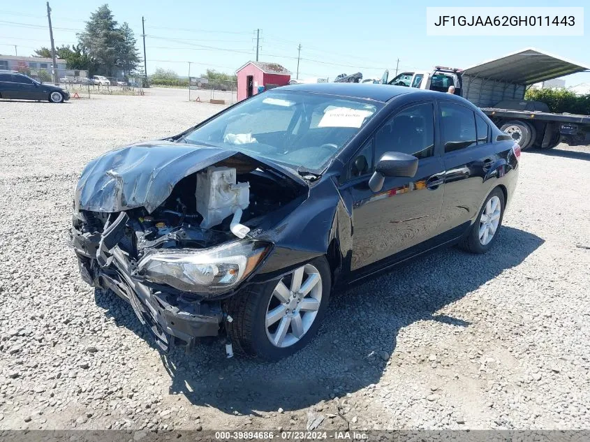 2016 Subaru Impreza 2.0I VIN: JF1GJAA62GH011443 Lot: 39894686