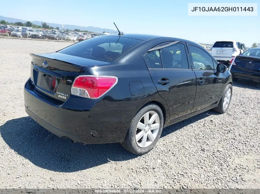 2016 Subaru Impreza 2.0I VIN: JF1GJAA62GH011443 Lot: 39894686