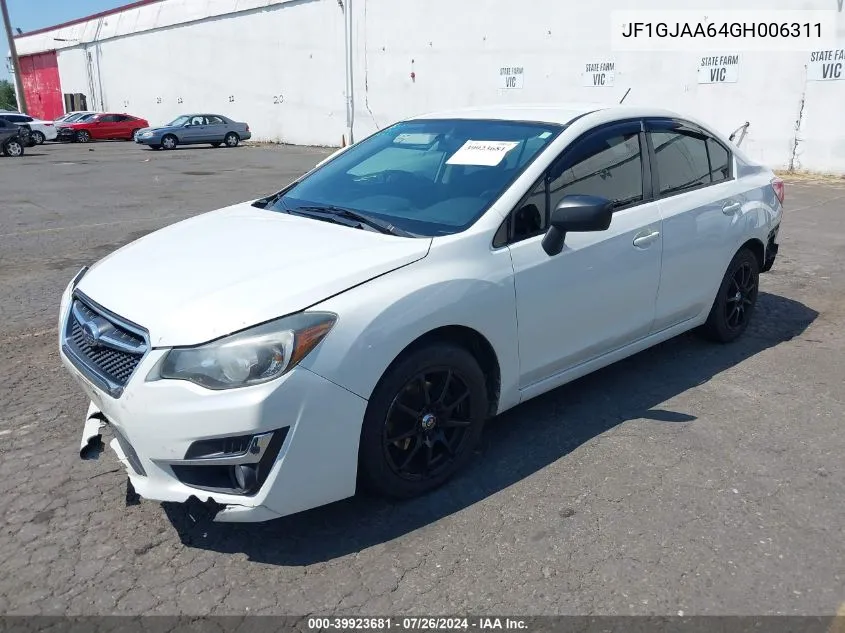 2016 Subaru Impreza 2.0I VIN: JF1GJAA64GH006311 Lot: 39923681