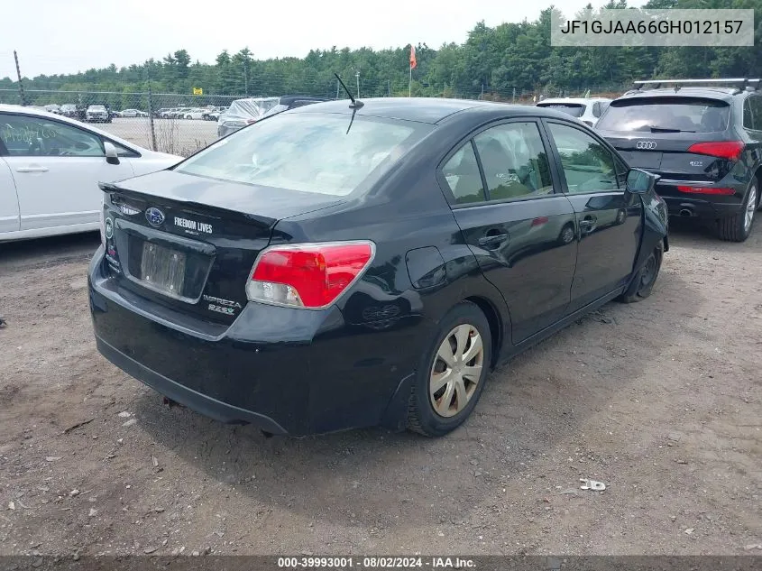 2016 Subaru Impreza 2.0I VIN: JF1GJAA66GH012157 Lot: 39993001